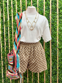 Brown Polka Dot Short Pant