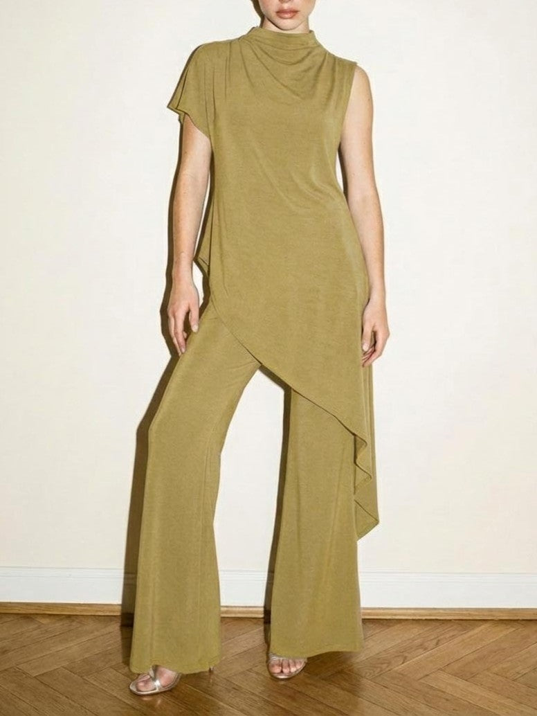 Asymmetrical Tunic & Wide Leg Pant Set