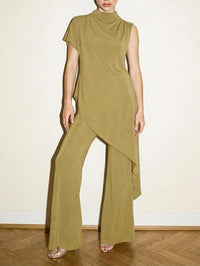 Asymmetrical Tunic & Wide Leg Pant Set