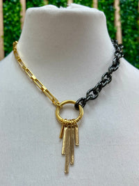 Emolo Long Gold Charm Necklace
