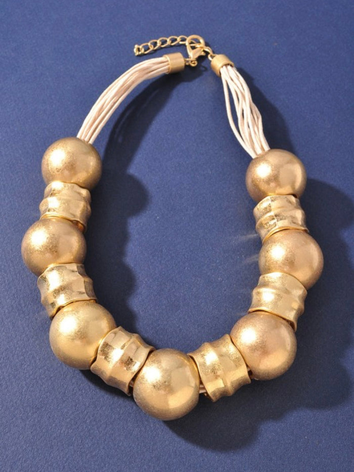 Gold Statement Bead Necklace