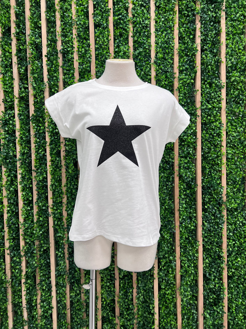Glitter Star Sleeveless Tee