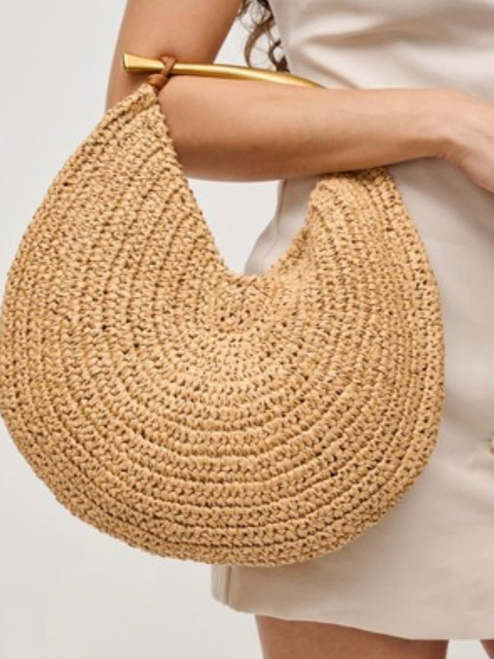 Natural Circle Straw Bag