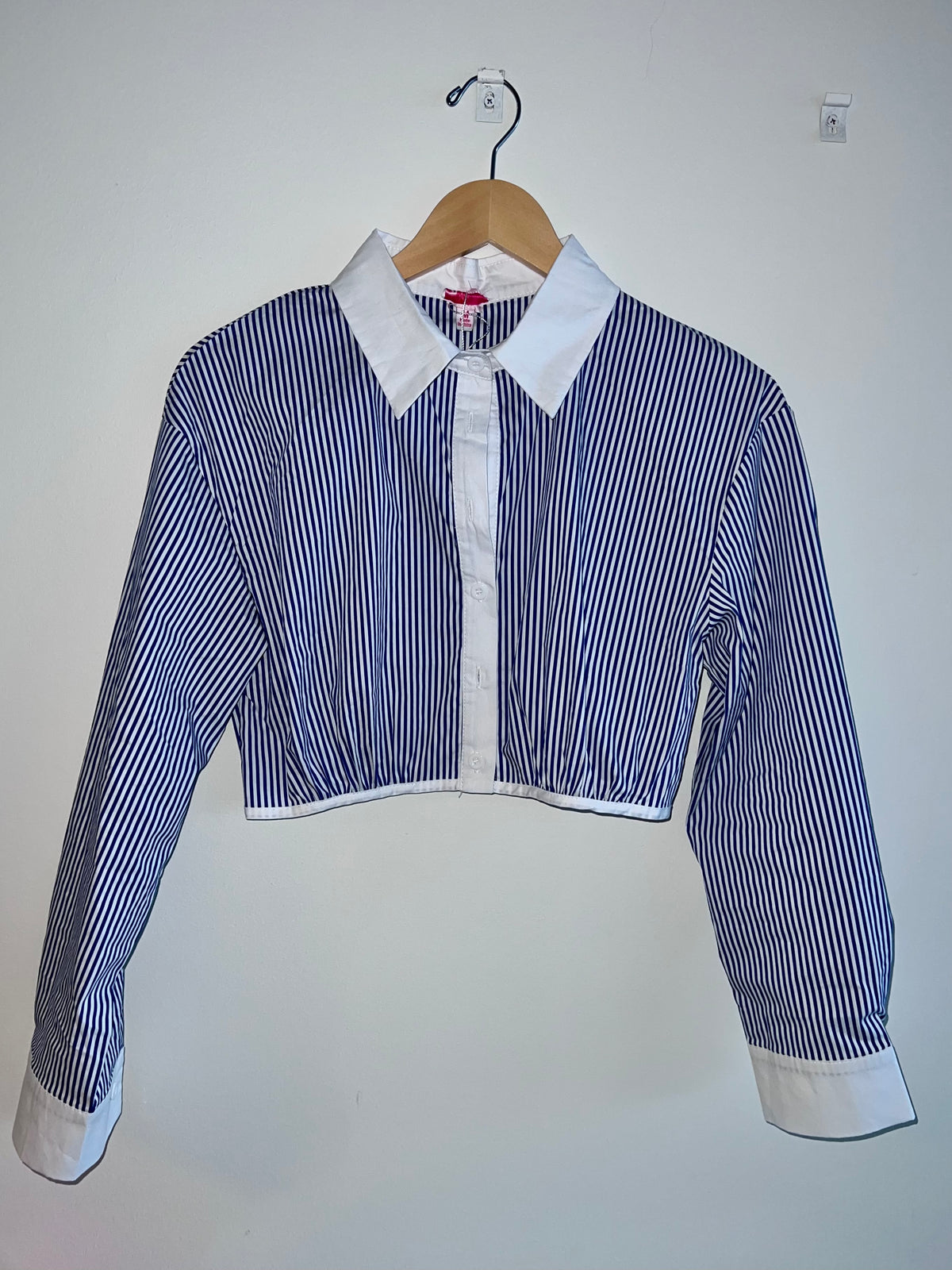 Blue Striped Short Skirt Set