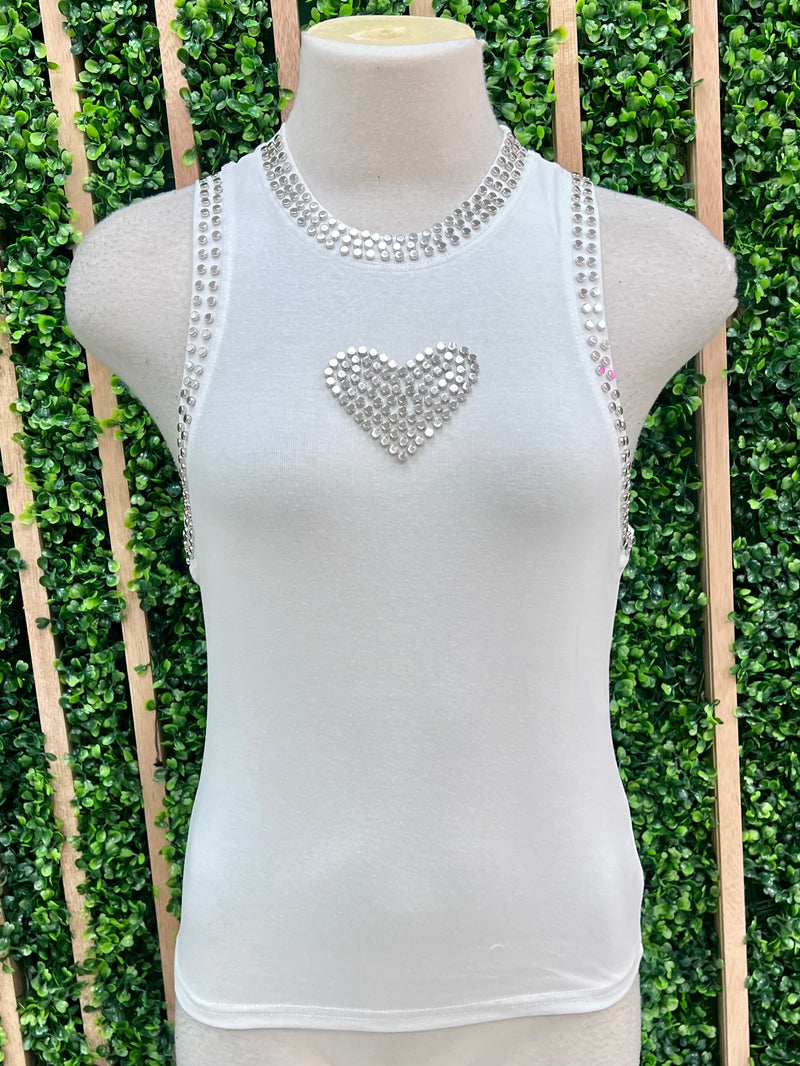 Studded Heart Cami