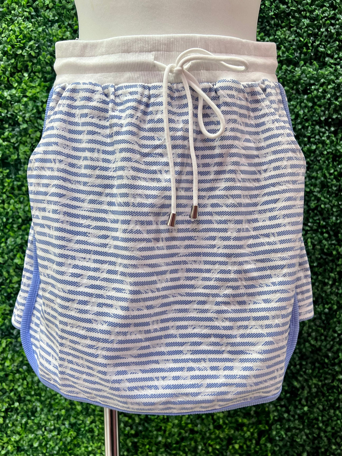 Light Blue Striped Skort