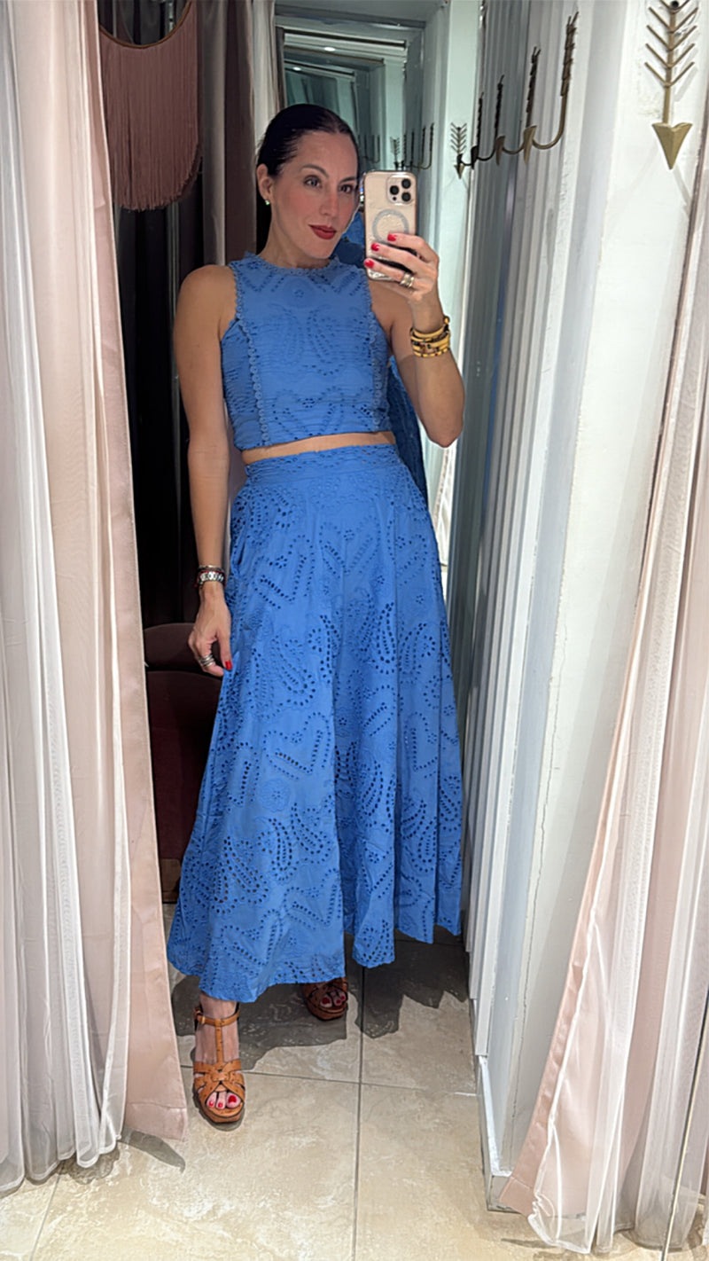 Beautiful Eyelet Midi Skirt