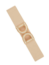 Crystal Studded Double D Elastic Belt