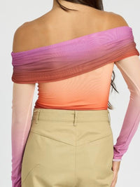 Sherbert Ombre Off Shoulder Top