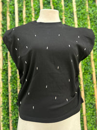 Crystal Drops Detail Sleeveless Top