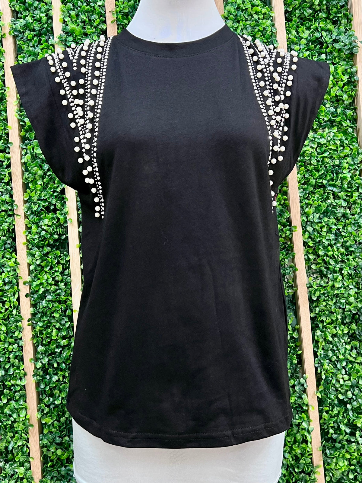 Shoulder Studded Muscle Tee
