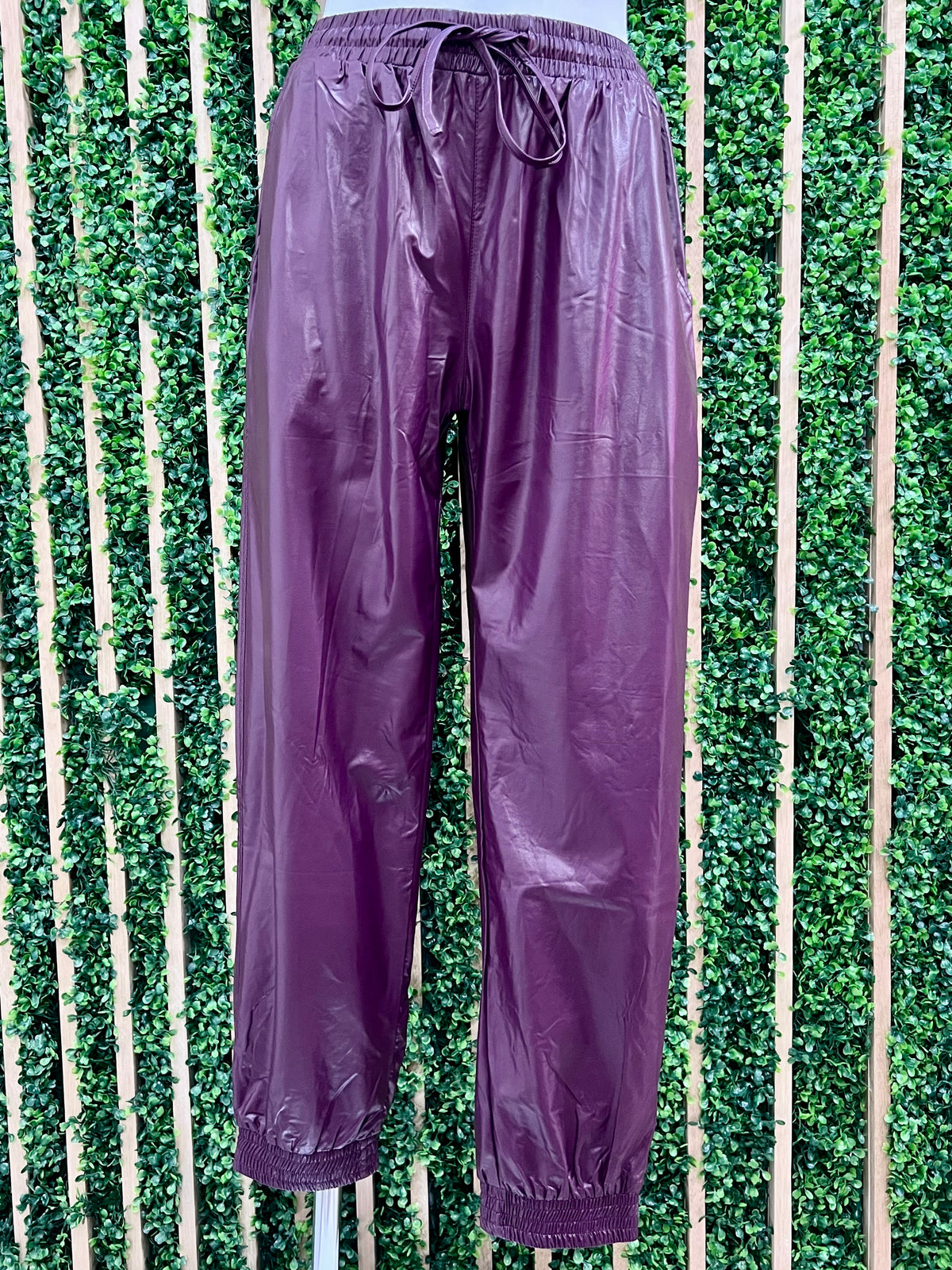 Garnet Pleather Jogger