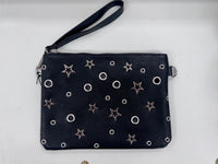 Stars and Circles Vegan Leather Clutch