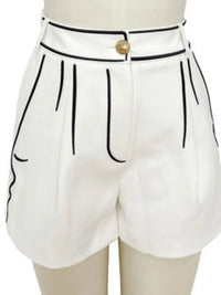 White Cartoon Graphic Shorts