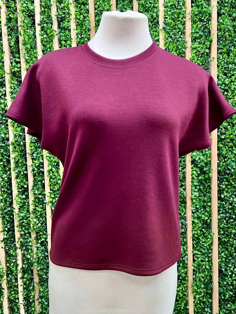 Modal Cap Short Sleeve Top