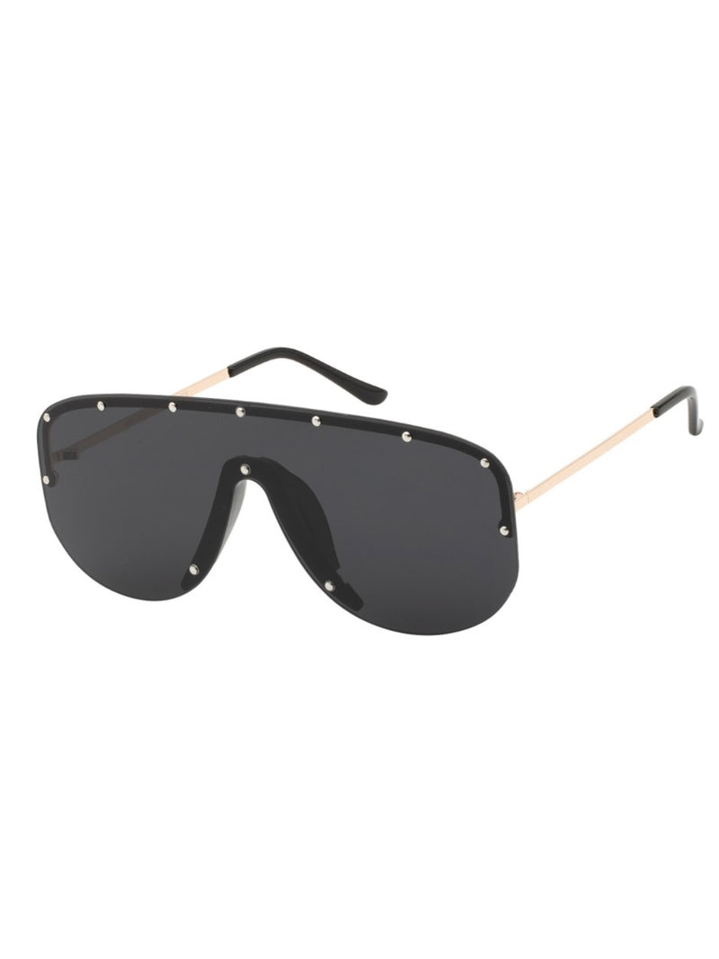Rimless Studs Aviator Sunglasses