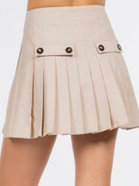 Pleat Back Wrap Skirt