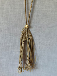 Fringed Feather Boho Necklace