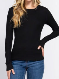 Everyday Long Sleeve Waffle Thermal Long Sleeve Top