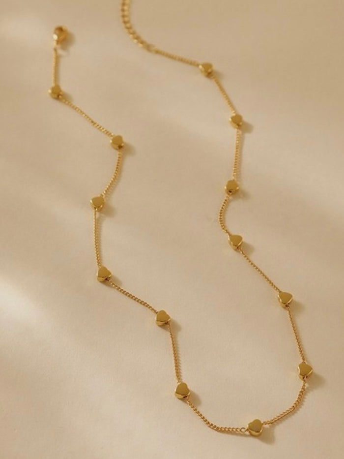 SS Multi Heart Charm Necklace