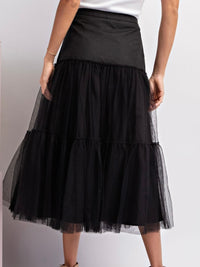 Beautiful Mesh A line Midi Skirt