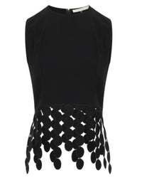 Circle Tassel Trim Sleeveless Top