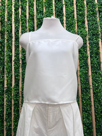 White Open Back Cami Top