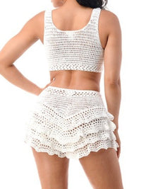 Beautiful Resort Crochet Skort Set