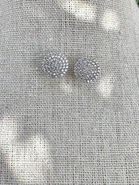 Stone Pave Stud Earrings