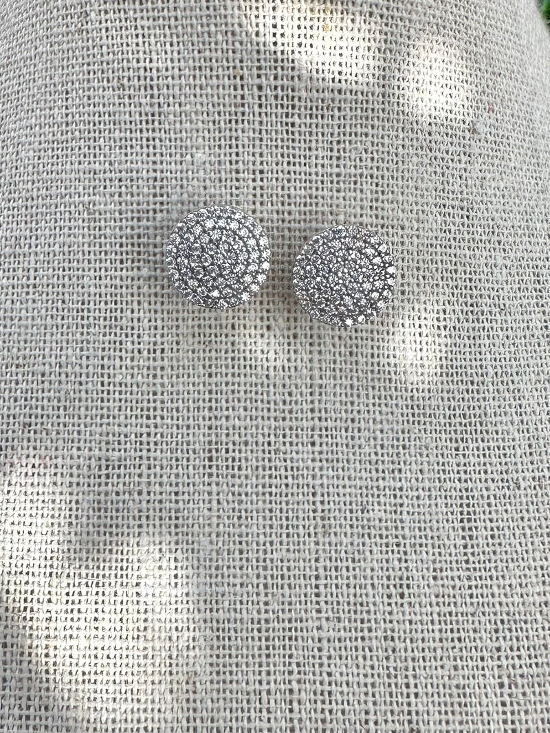 Stone Pave Stud Earrings