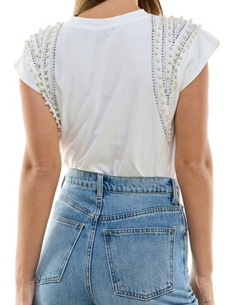Shoulder Studded Muscle Tee