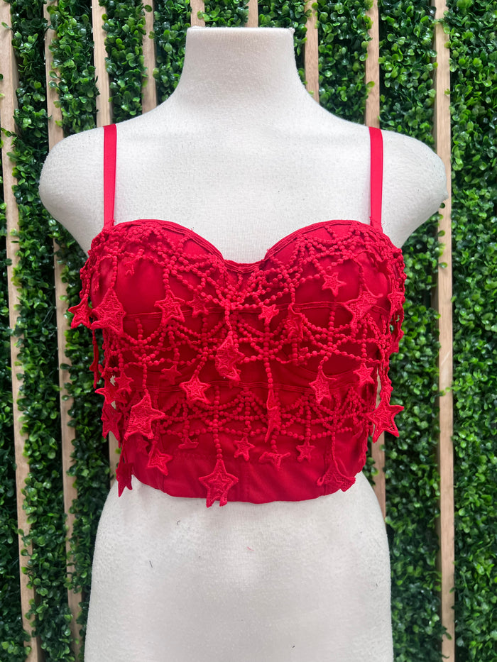 Star Crochet Lace Bustier