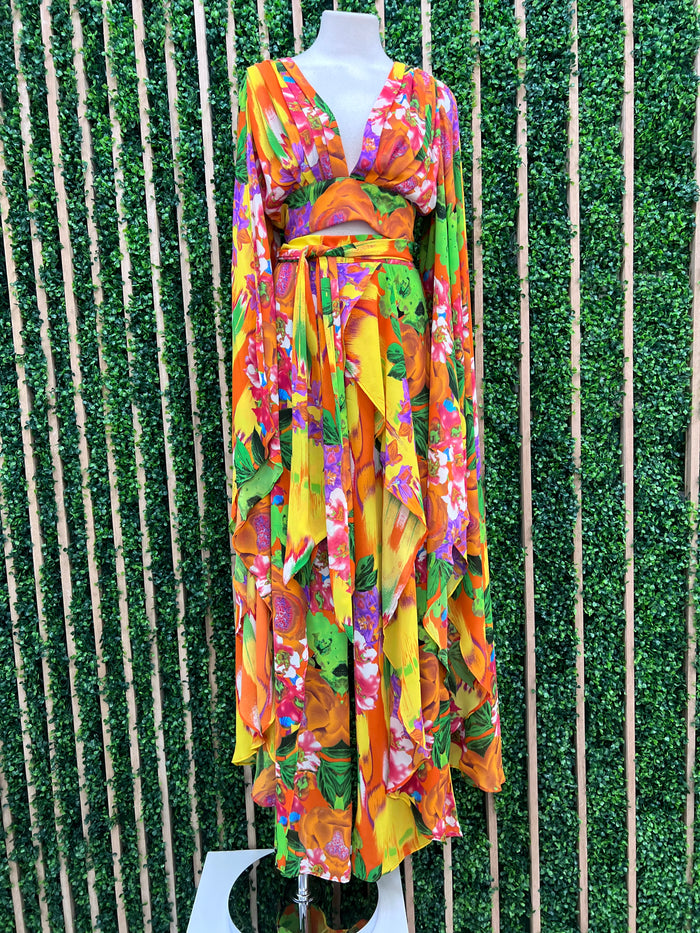 Beautiful Tropical Print Pant Set