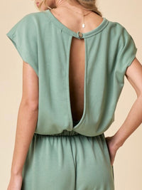 Sage Short Sleeve Jogger Jumpsuit
