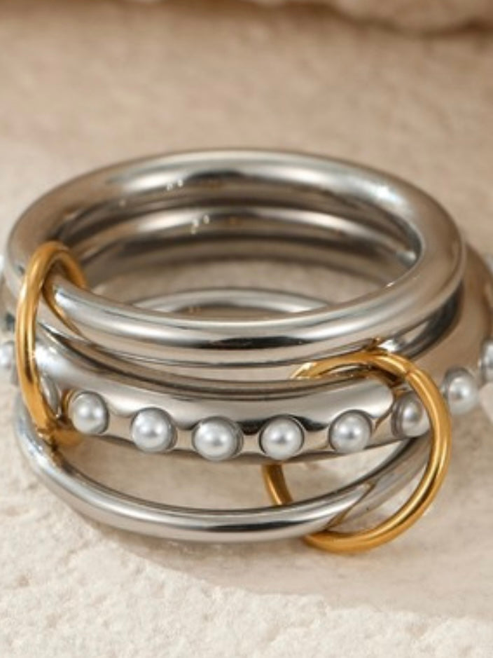 Stainless Steel Stackable Ring Detail Rings