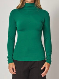 Seamless Fleece Lined Turtleneck Long Sleeve Top