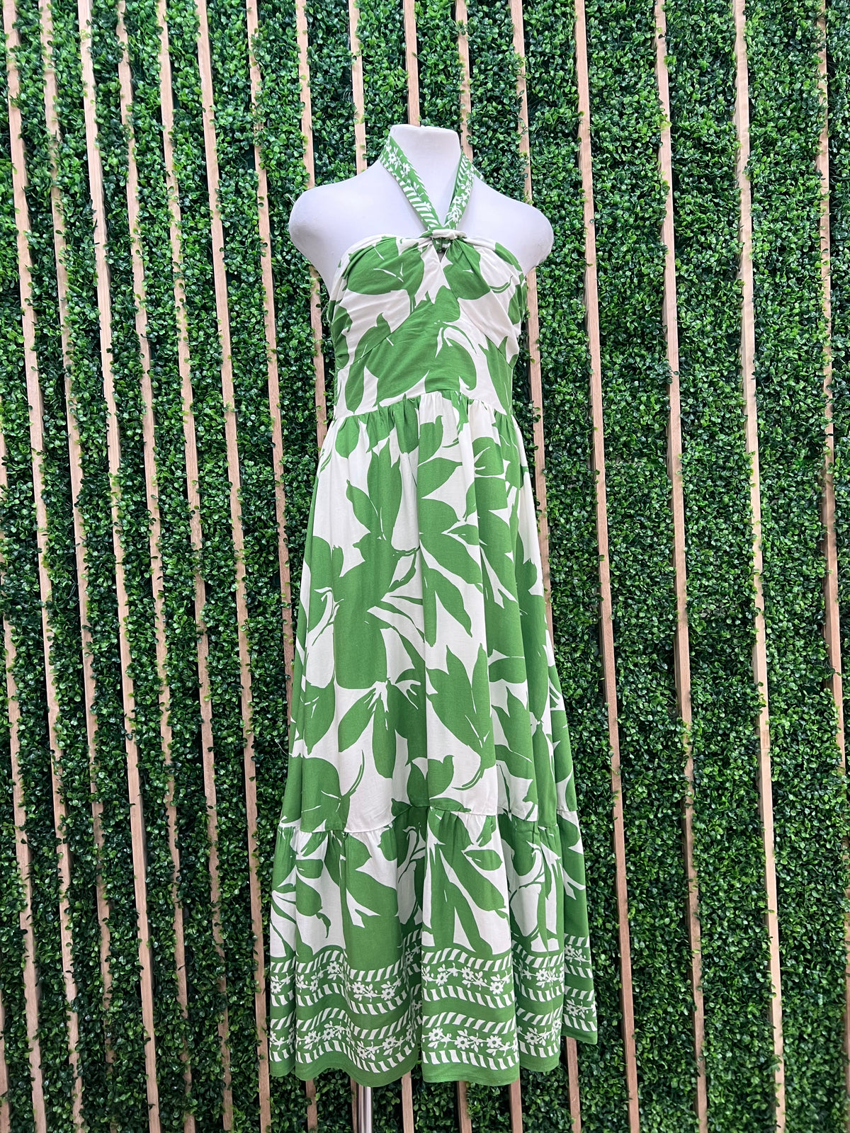 Paradise Green Halter MAxi Dress