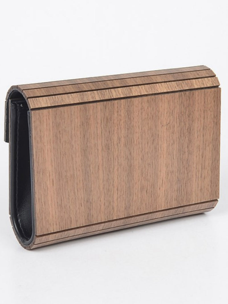 Assymmetric Wooden Clutch