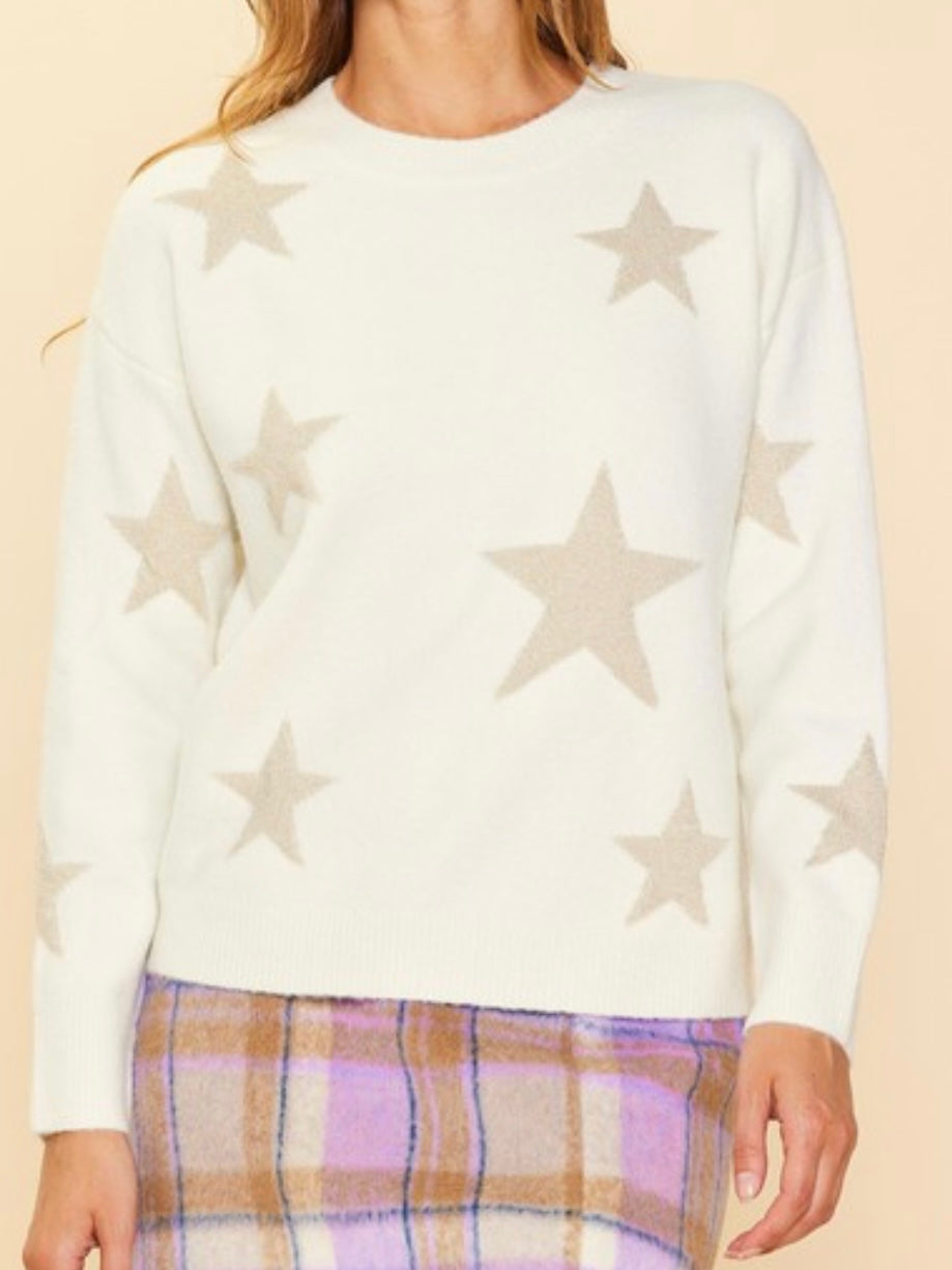 Beautiful Lurex Star Sweater