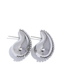 Stainless Steel Crystal Drop Earring