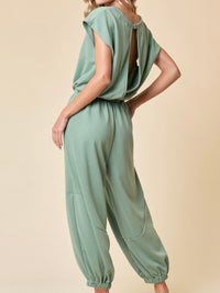 Sage Short Sleeve Jogger Jumpsuit