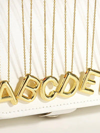 Bubble Balloon Initial Necklace