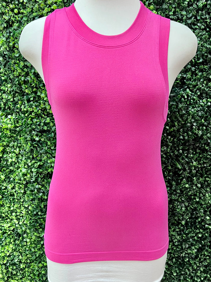 High Neck Sleeveless Basic Cami