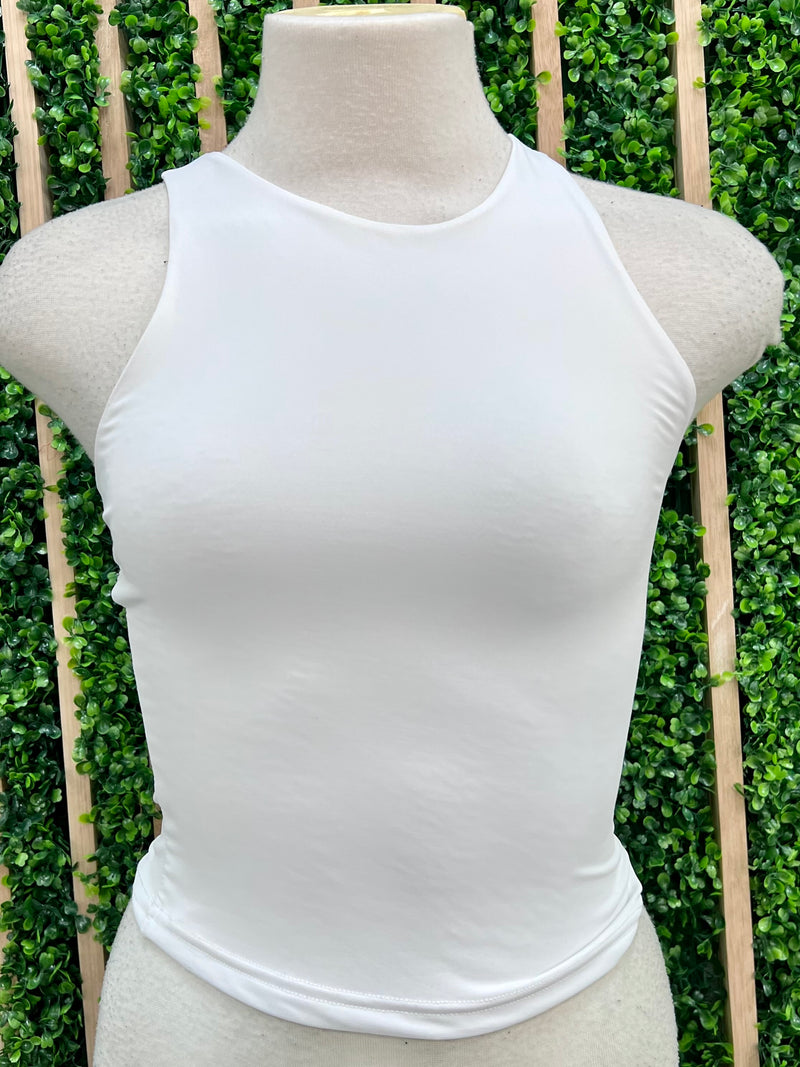 Countour Double Layered Basic Crop Top