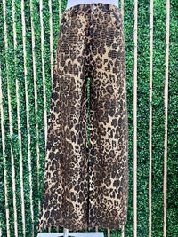 Wide Leg Crystal Studded Denim