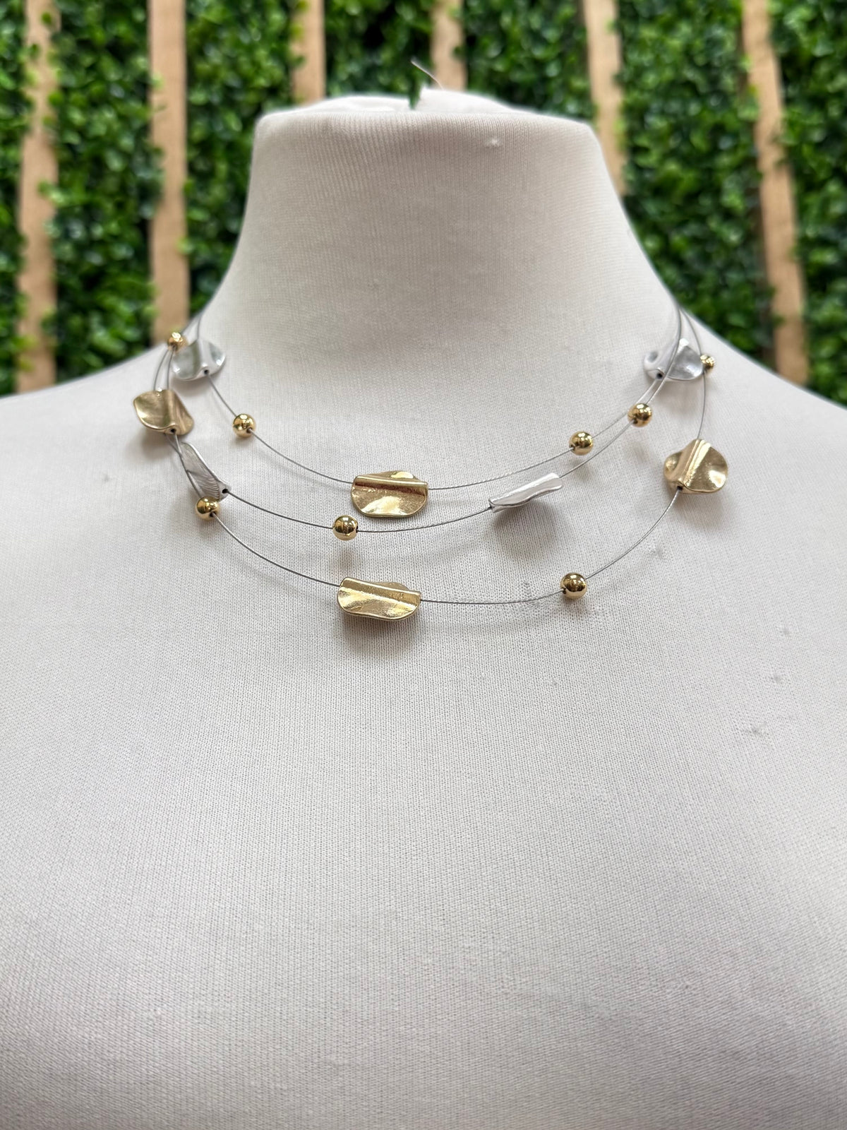 Multi Geo Multi Tone Necklace