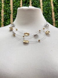 Multi Geo Multi Tone Necklace