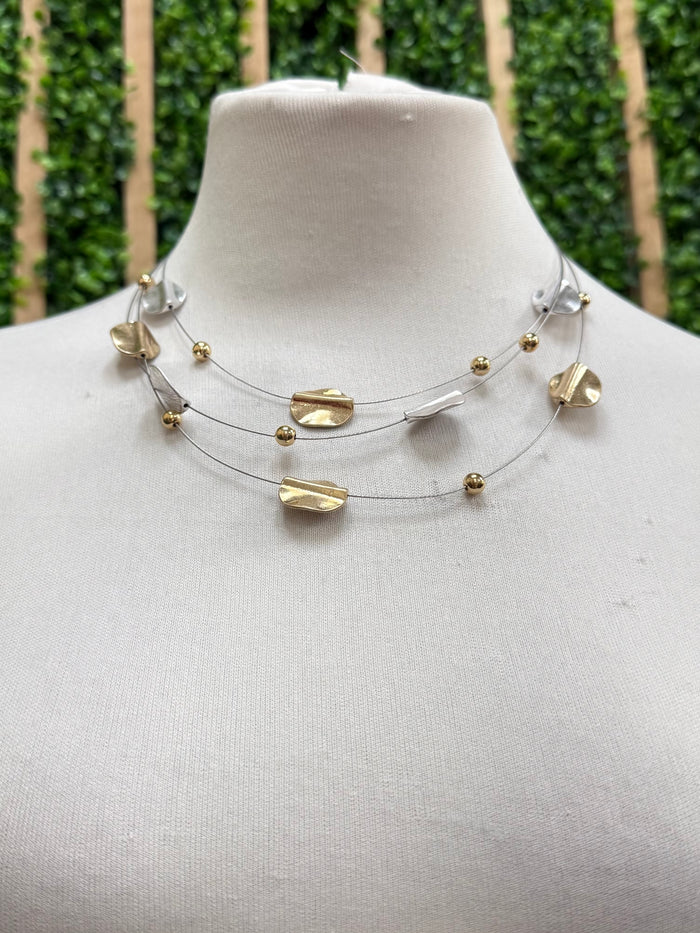 Multi Geo Multi Tone Necklace