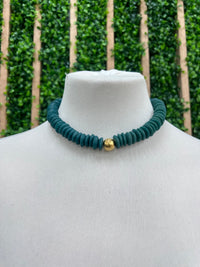 Heishi Clay Bone Choker Necklace