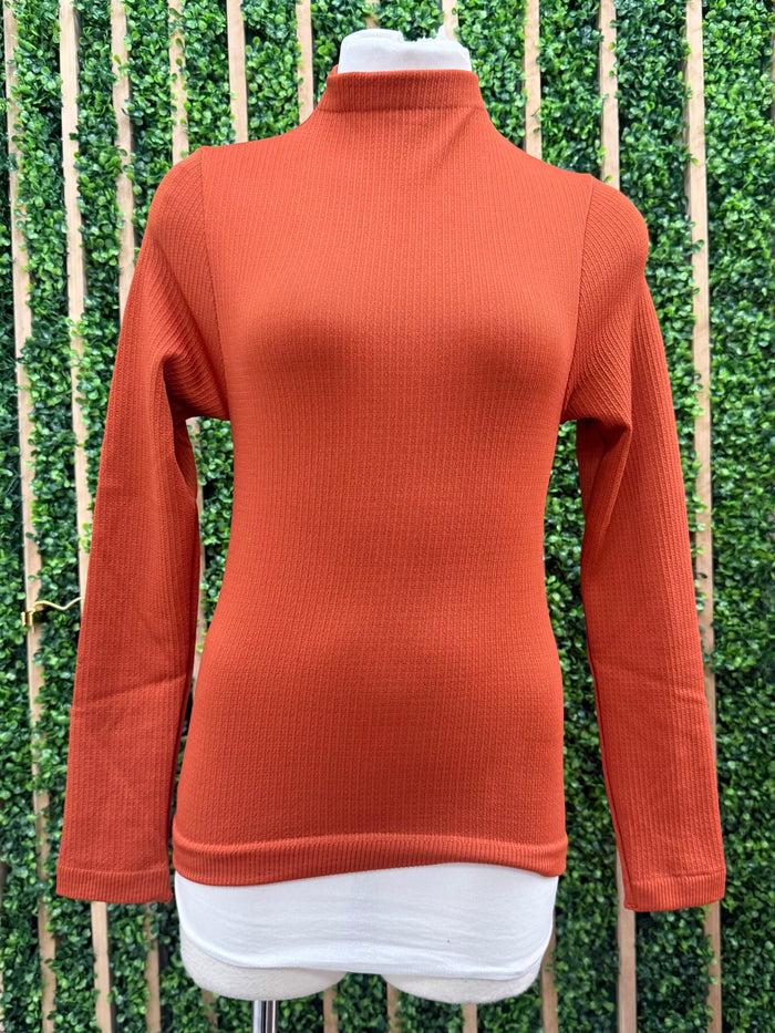 Fleece Mock Neck TOp